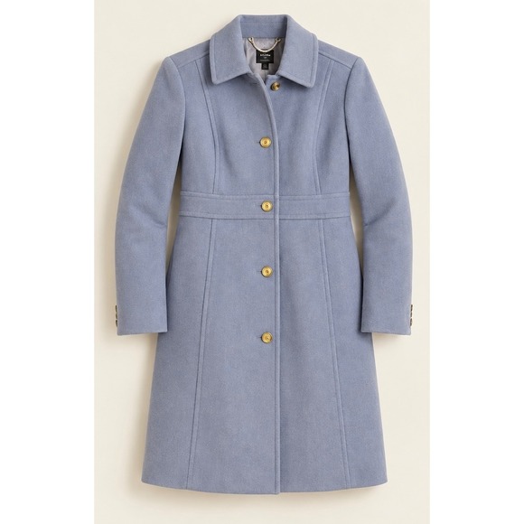 J.Crew Jackets & Blazers - J.Crew Womens Lady Day Coat Periwinkle Blue Wool Blend Size 4